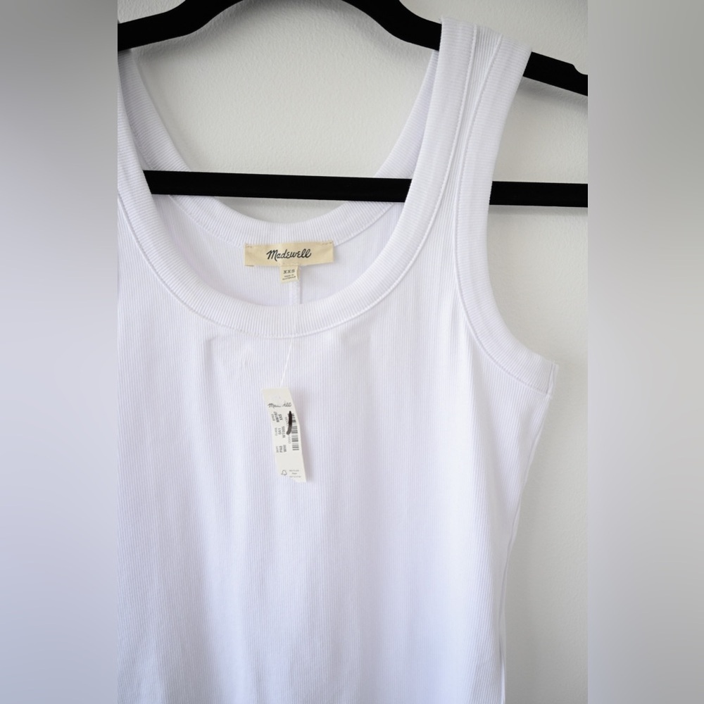 Madewell Ribbed White Tank Top - Picture 6 of 7